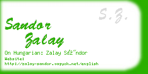 sandor zalay business card